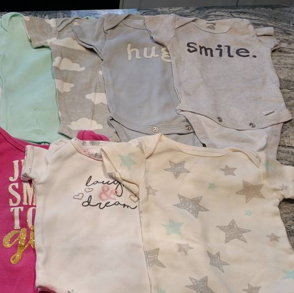 12.  0-3 month girl onsies - Picture 2 of 3